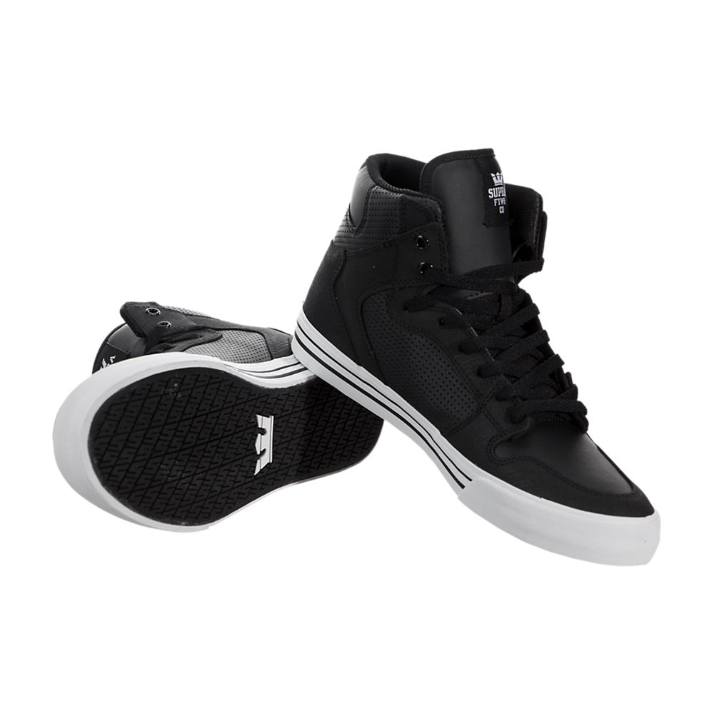 Baskets Montantes Supra Vaider Noir Black/White Homme | SZB-97101684